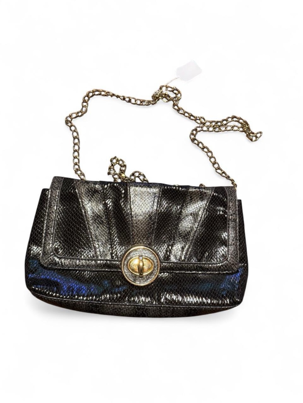Kate Landry Chain Shoulder Bag with Gold Turn-Lock